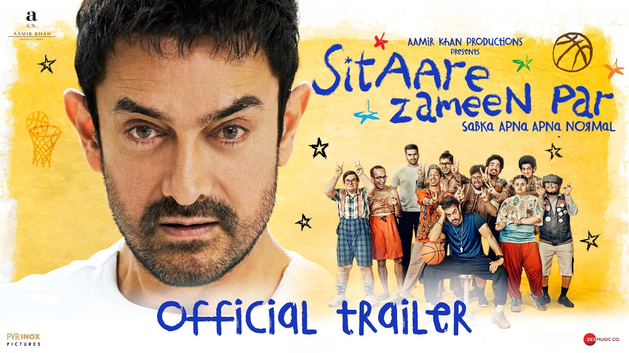 "Sitaare Zameen Par," set to release in June 20, 2025. Aamir Khan's latest film, where an arrogant coach learns life lessons from a neurodivergent basketball team. A heartwarming tale of transformation, humor, and inclusivity.